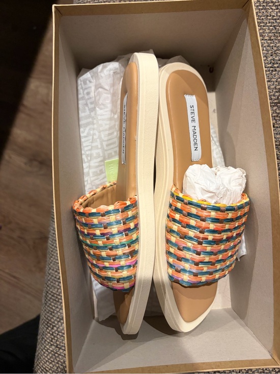 Steve Madden Shoes - Steve Madden Multi Colored Woven Slides